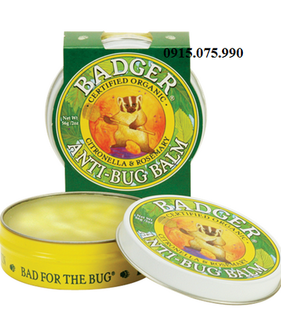 Badger Sáp chống côn trùng hữu cơ Organic Anti Bug Balm 56g