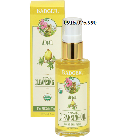 Badger tinh dầu tẩy trang hữu cơ Argan Face Cleansing Oil