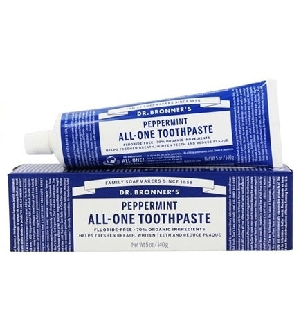 Dr bronner kem đánh răng hữu cơ hương bạc hà 140g
