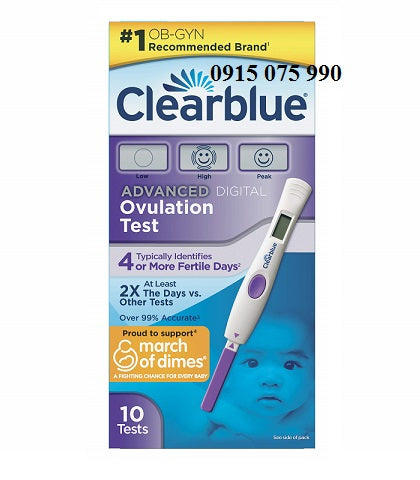 Clearblue Que thử rụng trứng điện tử 10 Test