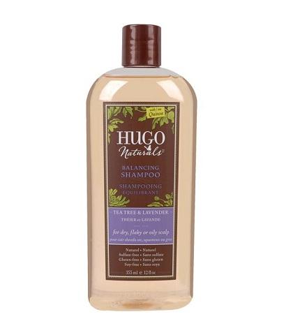 Hugo Naturals dầu gội đầu cân bằng da đầu hương trà và lavender Balancing Shampoo