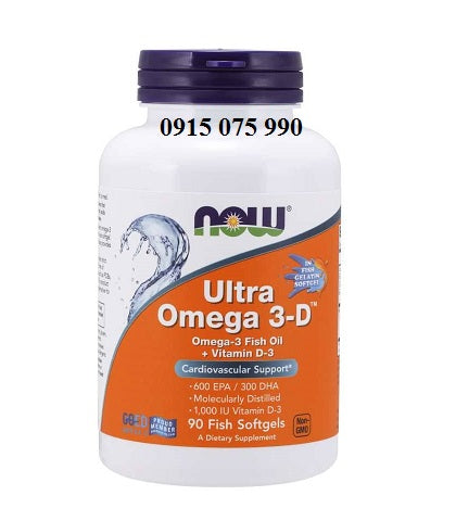 Now viên bổ sung omega 3 chứa vitamin D ultra omega 3-D™