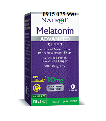 Natrol Melatonin 10mg Thuốc điều trị mất ngủ 100v