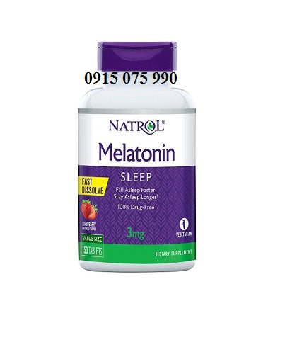 Natrol Melatonin Thuốc điều trị mất ngủ tự nhiên 3mg