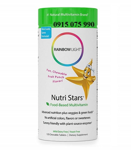 Rainbow Light Viên nhai bổ sung vitamin tổng hợp Nutri Stars